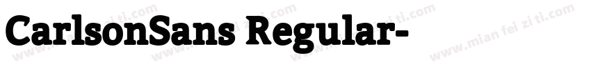 CarlsonSans Regular字体转换
